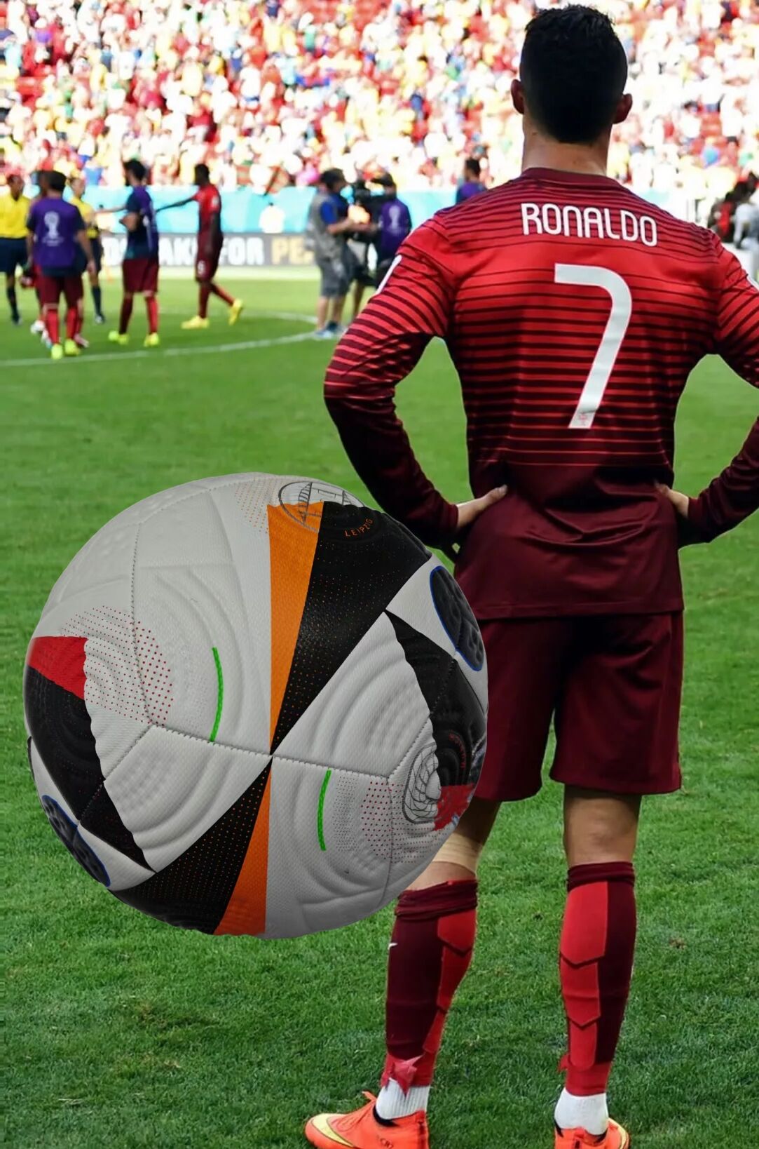 Euro Cup group stage football, special black and white pattern PU ultra-durable kicking soft new fashion event-specific football - Image 5