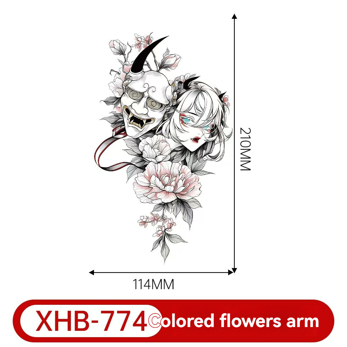 4PCS Half Arm Tattoo Sticker Resin Anime Colorful Waterproof One-time Tattoo Sticker - Image 3