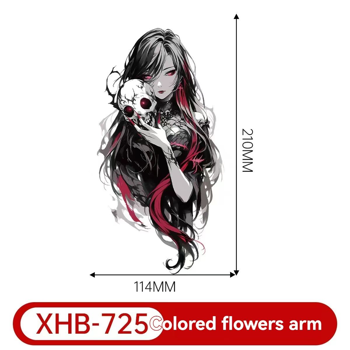 4PCS Half Arm Tattoo Sticker Resin Anime Colorful Waterproof One-time Tattoo Sticker - Image 5
