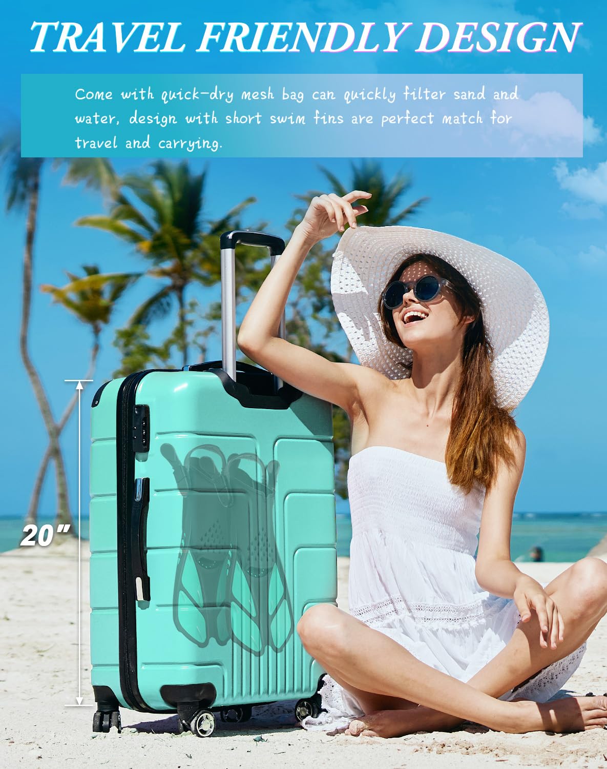 Blue Adjustable Open Heel Snorkel Fins, Travel-Size Short Swim Flippers for Snorkeling, Diving & Swimming, Adult Men & Women（L/XL） - Image 7