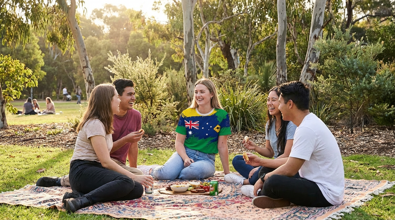 Australian Flag & Kangaroo Print Unisex O-Neck Short Sleeve T-Shirt Summer Breathable Cotton-Blend Streetwear Top（S）| Other styles Available in Store - Image 3
