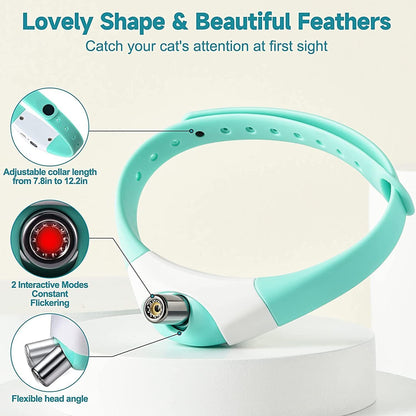 Automatic Laser Cat Collar Toy: Rechargeable Interactive Red Light Toy for Australian Indoor Cats & Kittens - Image 2