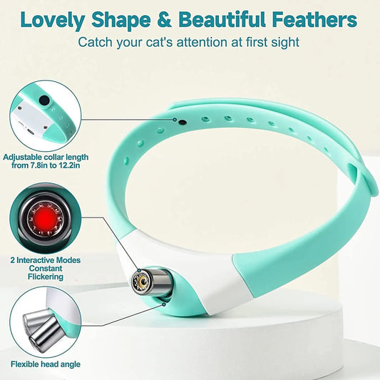 Automatic Laser Cat Collar Toy: Rechargeable Interactive Red Light Toy for Australian Indoor Cats & Kittens - Image 2