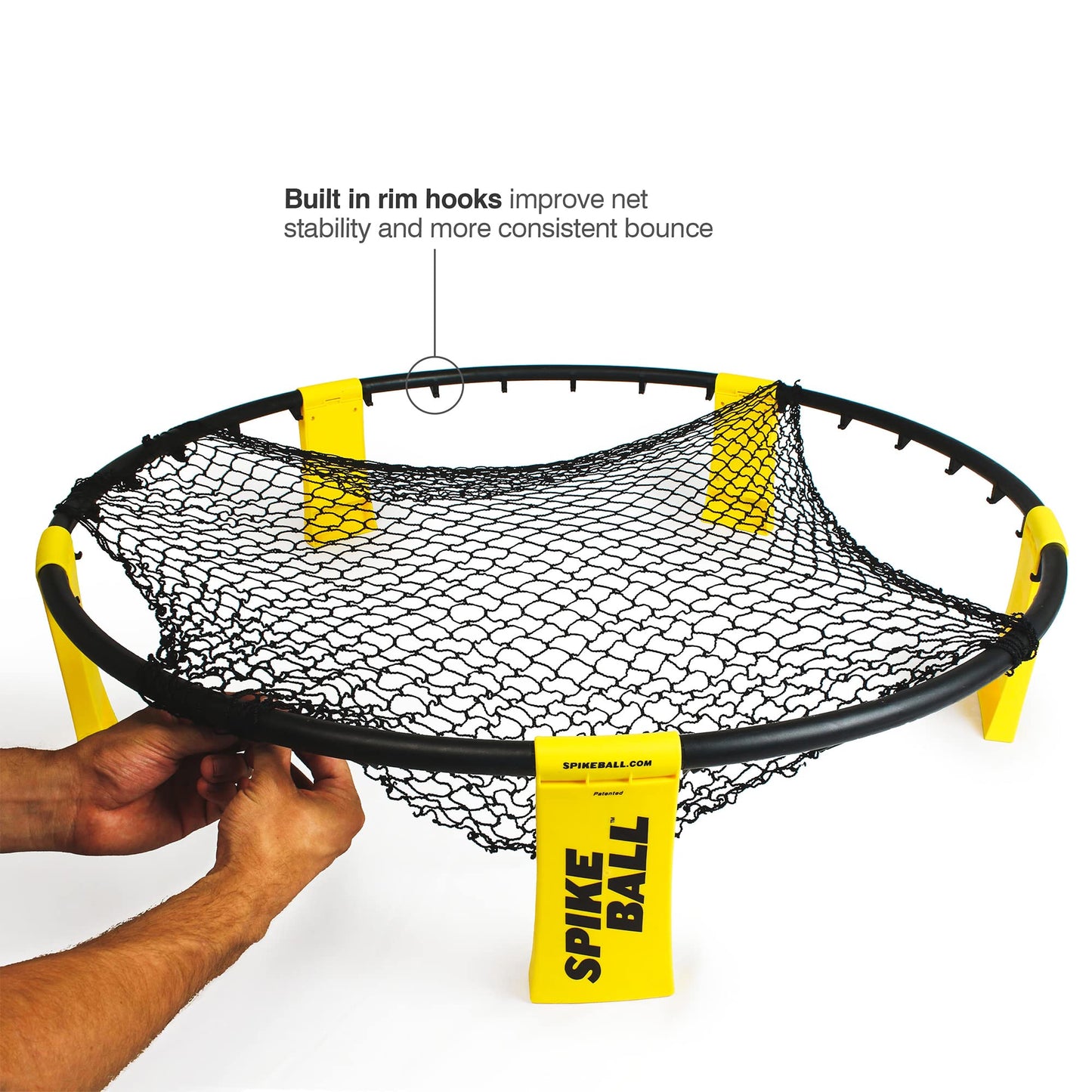 W3 Ball Original Roundnet Game Set, 4-Player Outdoor Volleyball with 3 Balls, Net & Bag for Lawn, Sand & Indoors - Image 3