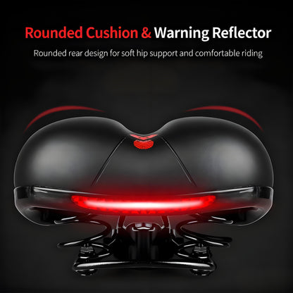 Bike Saddle with Rechargeable Taillight: 21×25×11cm Silicone Seat, 700g, Wrench Included for Aussie Cyclists - Image 2