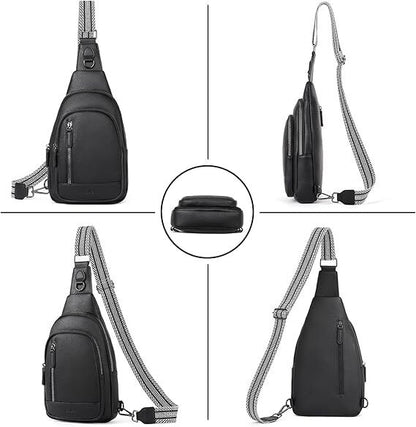 Black Faux Leather Sling Bag: Unisex, Spacious, Reversible Crossbody for Aussies - Image 6
