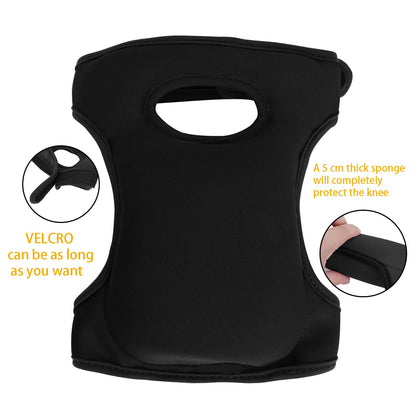 Black Gardening Knee Pads (2-Pack): Ultra-Thick Memory Foam, Adjustable Straps – Ideal for Gardening, Cleaning, Flooring & Work - Image 5