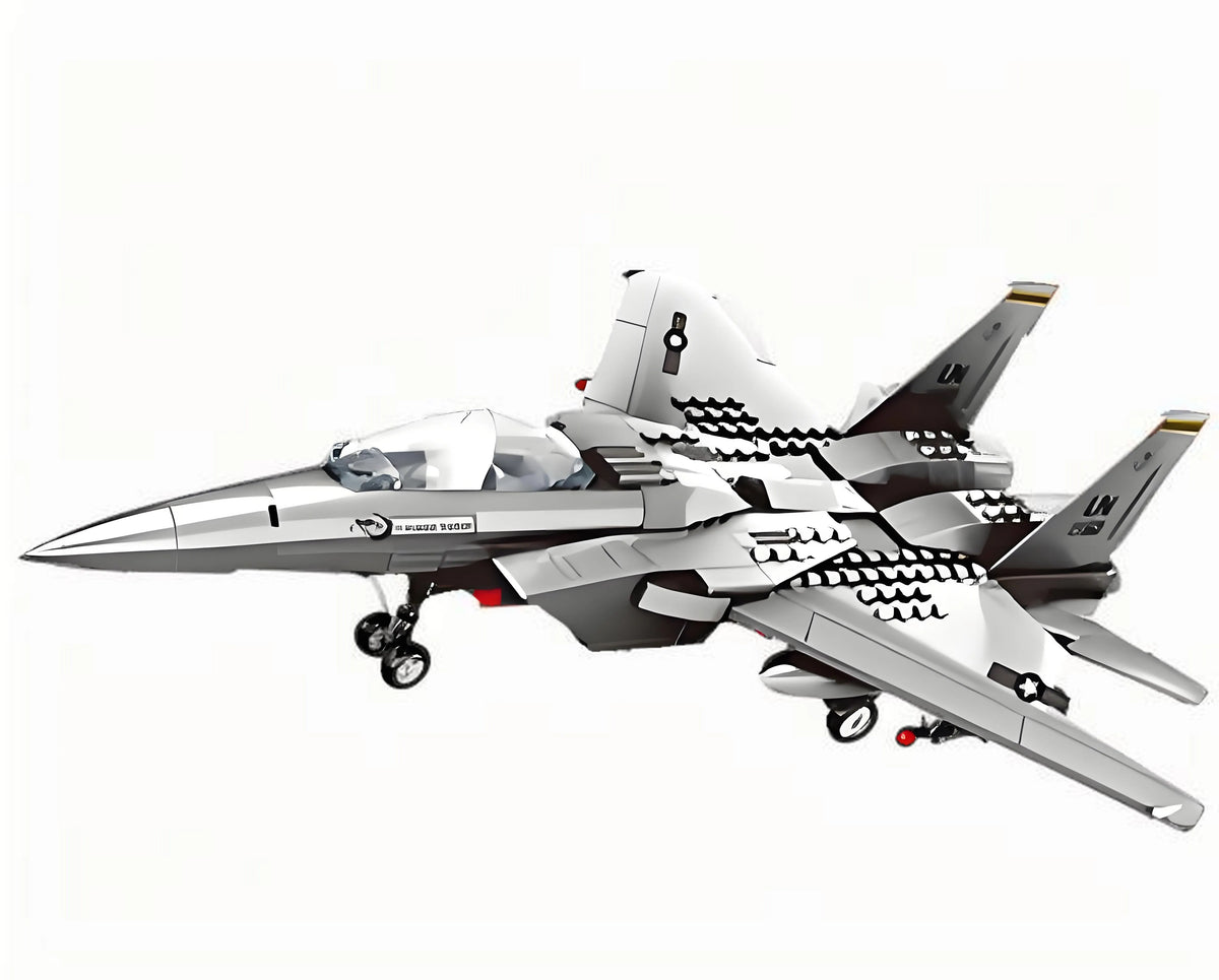 Christmas gift F-15 Eagle Fighter Jet Building Blocks Set, 223 Pieces Military Aircraft Model Kit for Kids & Enthusiasts（F15 fighter）