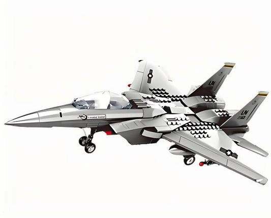 Christmas gift F-15 Eagle Fighter Jet Building Blocks Set, 223 Pieces Military Aircraft Model Kit for Kids & Enthusiasts（F15 fighter）