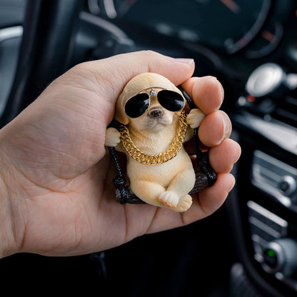 Cute Swinging Labrador Car Mirror Ornament: Yellow Retriever Hanging Accessory for Australian Drivers & Dog Lovers - Image 2