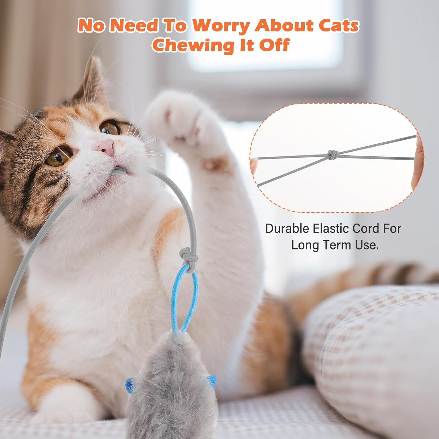 Rechargeable Electric Cat Teaser with Remote: Interactive 2-Mode Door Clip Toy for Australian Cats’ Exercise & Fun (Blue) - Image 9