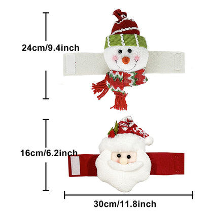 Christmas gift Warm Christmas Atmosphere - Festive Curtain Tie Decorations - Santa & Snowman Designs - Cozy Knitted Fabric（Santa Claus） - Image 3