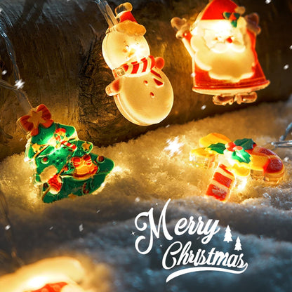 3M 20-LED Christmas Fairy String Lights: Santa/Snowman/Wreath Battery-Powered Warm White Decor for Home/Party - Image 3