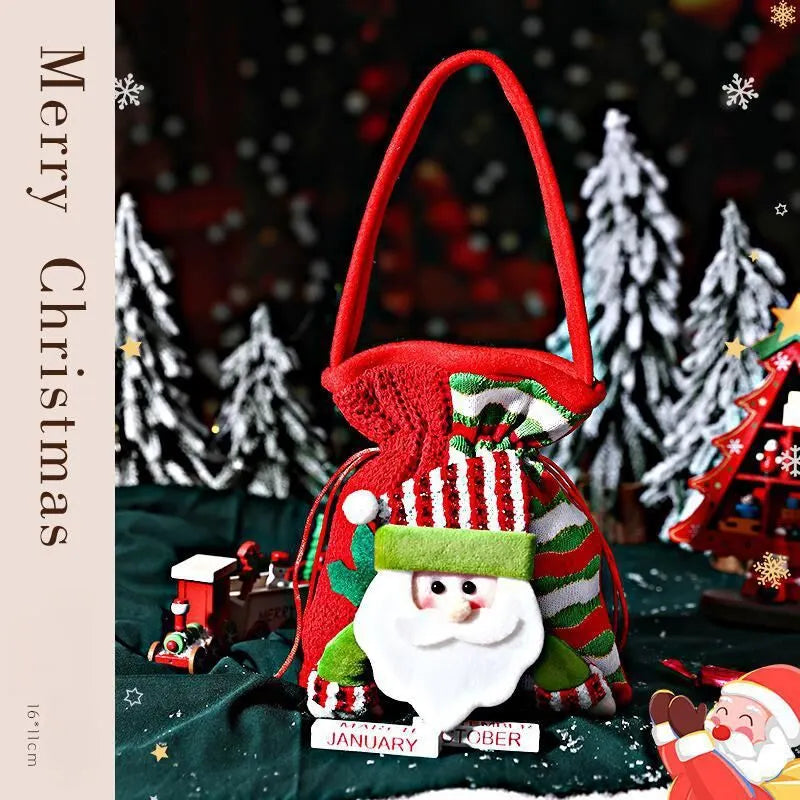 Christmas gift Festive Aussie Christmas Gift Bags: Cute Reindeer, Santa & Snowman Pouches for Xmas Treats & Gifting（moose）  - Image 6