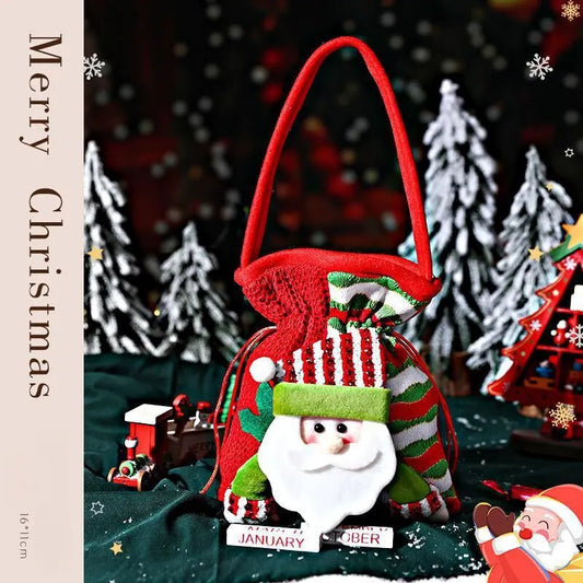 Christmas gift Festive Aussie Christmas Gift Bags: Cute Reindeer, Santa & Snowman Pouches for Xmas Treats & Gifting（Santa Claus）