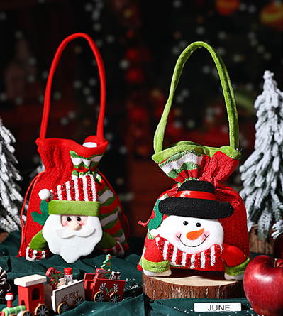 Christmas gift Festive Aussie Christmas Gift Bags: Cute Reindeer, Santa & Snowman Pouches for Xmas Treats & Gifting（Snowman）  - Image 2
