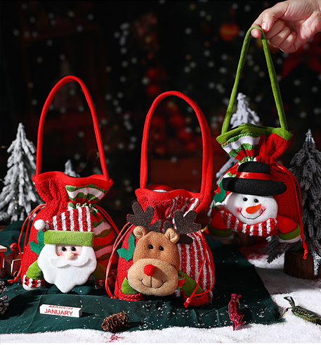 Christmas gift Festive Aussie Christmas Gift Bags: Cute Reindeer, Santa & Snowman Pouches for Xmas Treats & Gifting（Snowman）  - Image 3
