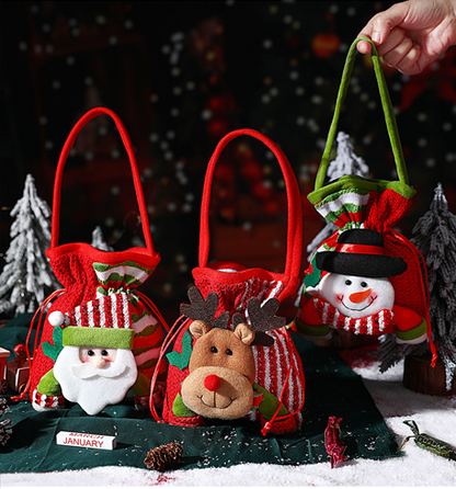 Christmas gift Festive Aussie Christmas Gift Bags: Cute Reindeer, Santa & Snowman Pouches for Xmas Treats & Gifting（Snowman）  - Image 3