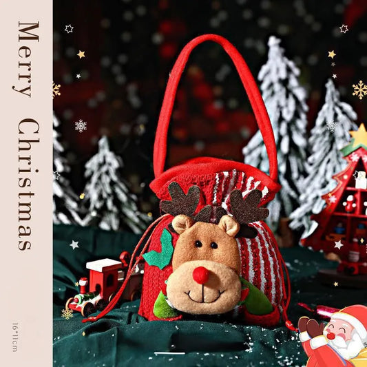 Christmas gift Festive Aussie Christmas Gift Bags: Cute Reindeer, Santa & Snowman Pouches for Xmas Treats & Gifting（Snowman）  - Image 7