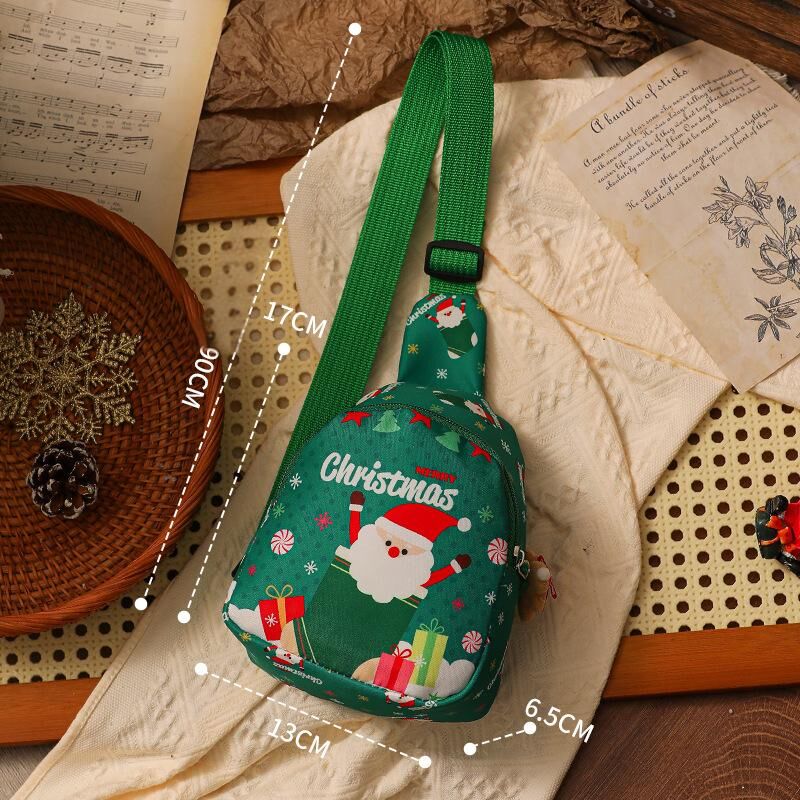 Christmas gifts Aussie Christmas Sling Bag -Santa-Themed, Adjustable & Compact for Festive Gifting & Styling(green) - Image 2