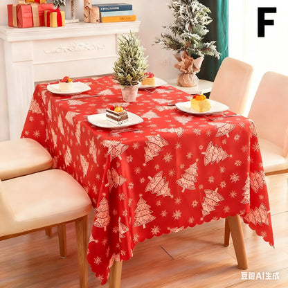 Christmas gift Christmas Tablecloth - Festive 180x150cm Table Cover for Holiday Dining & Home Decor（D） - Image 3