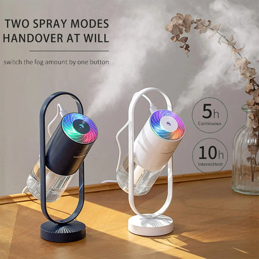 Portable Mini Humidifier with 7-Color LED Star Projector – USB Powered Desk Air Moisturizer for Baby Room, Office, Travel, Night Light & Party Decor (Deep Blue) - Image 5