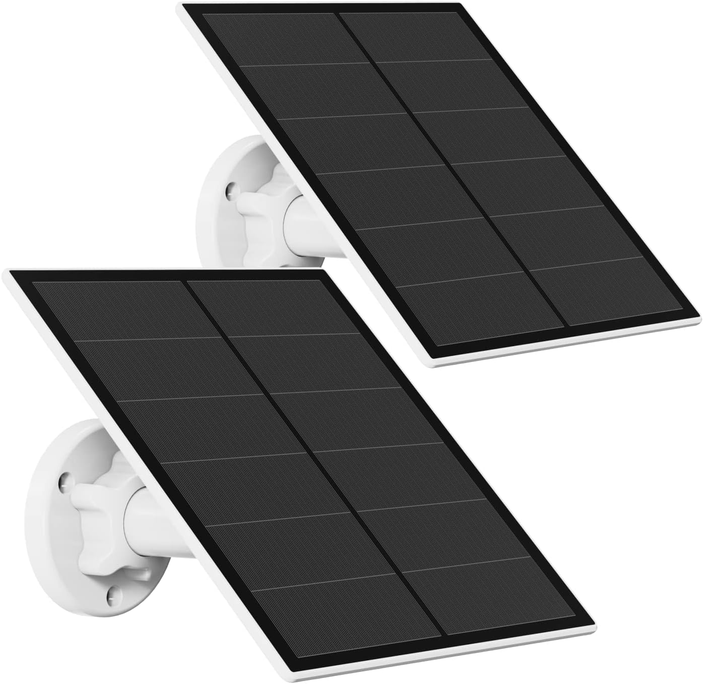 3-Pack 5W Solar Panel for Outdoor Security Camera – 5V USB Charger with 9.8ft Cable, IP65 Waterproof, Adjustable Mount, Compatible with Most Battery Cameras (White) - Image 2