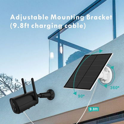3-Pack 5W Solar Panel for Outdoor Security Camera – 5V USB Charger with 9.8ft Cable, IP65 Waterproof, Adjustable Mount, Compatible with Most Battery Cameras (White) - Image 7