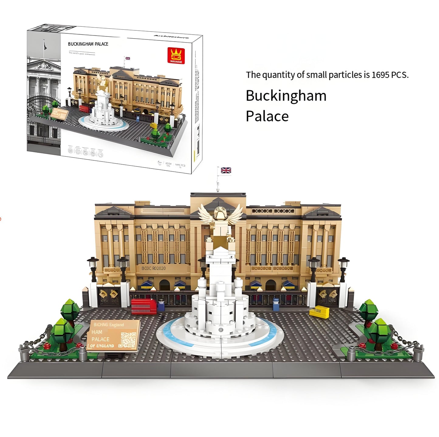 Buckingham Palace Mini Building Blocks Model – Iconic Landmark for Display, Gift & Educational Play (Beige) | Other Architectural Models Available In-Store - Image 3