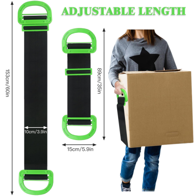 Adjustable Moving Straps with Handles – 2-Pack Heavy-Duty Furniture Lifting Belt for Boxes, Mattresses & Appliances (Up to 600 lbs) - Image 2