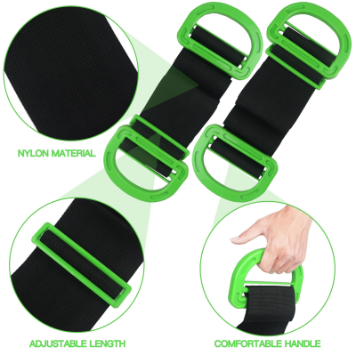 Adjustable Moving Straps with Handles – 2-Pack Heavy-Duty Furniture Lifting Belt for Boxes, Mattresses & Appliances (Up to 600 lbs) - Image 3