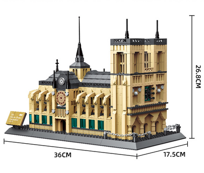 Notre-Dame Cathedral of Paris Mini Building Blocks Model – Iconic Gothic Landmark for Home Display, Educational Play & Gift-Giving (Beige) | Other Architectural Models Available In-Store - Image 2