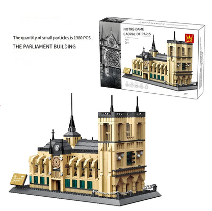Notre-Dame Cathedral of Paris Mini Building Blocks Model – Iconic Gothic Landmark for Home Display, Educational Play & Gift-Giving (Beige) | Other Architectural Models Available In-Store - Image 4