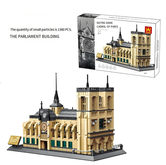 Notre-Dame Cathedral of Paris Mini Building Blocks Model – Iconic Gothic Landmark for Home Display, Educational Play & Gift-Giving (Beige) | Other Architectural Models Available In-Store - Image 4