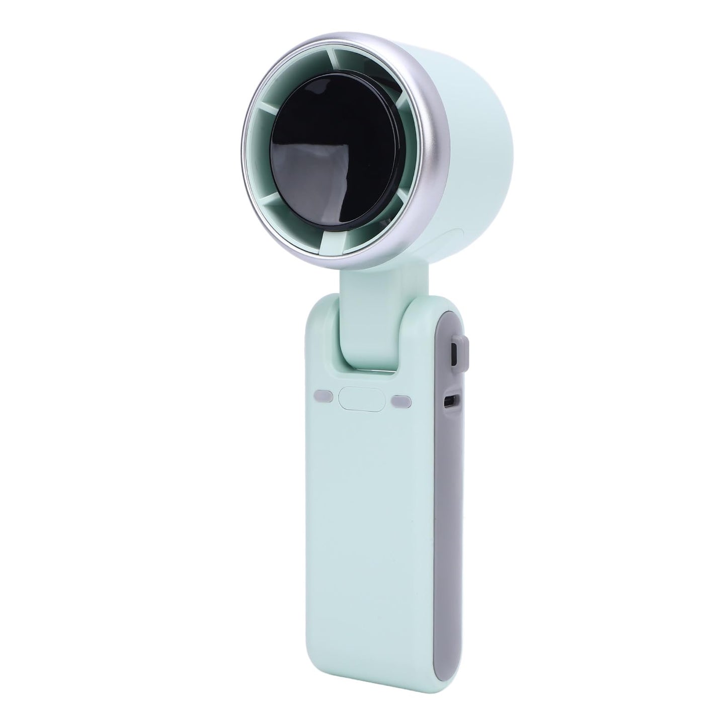 Portable Turbo Handheld Fan with Digital Display – 5-Speed Rechargeable Mini Fan, 3600mAh Battery, Foldable & Neck Strap Design for Outdoor Travel and Daily Use(Green) - Image 7
