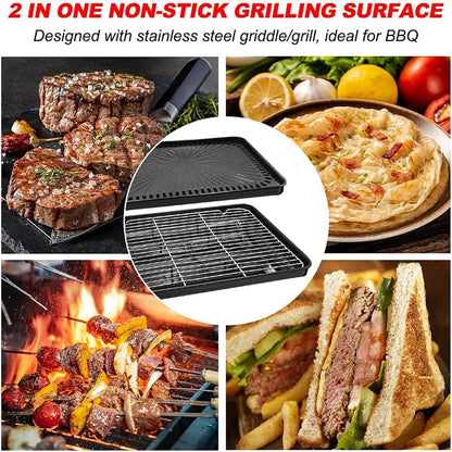 Portable Gas Grill with Removable Grate & Carry Case – Dual Fuel Outdoor Stove for Camping, Backyard BBQs & Beach Picnics (Black)  - Image 8