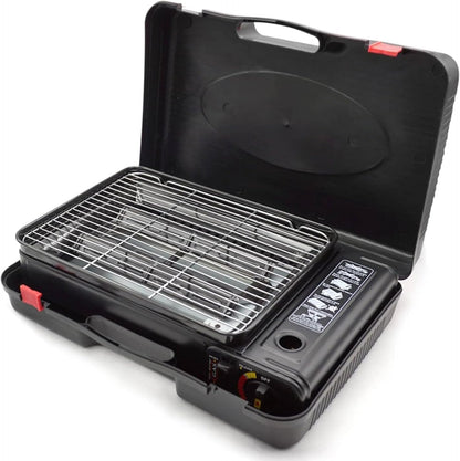 Portable Gas Grill with Removable Grate & Carry Case – Dual Fuel Outdoor Stove for Camping, Backyard BBQs & Beach Picnics (Black)  - Image 9