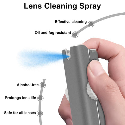 All-in-One Portable Glasses Cleaning Kit with Spray, Brush & Microfiber Cloth – Compact Lens Cleaner for Eyeglasses, Phone Screens, and More (White) - Image 4
