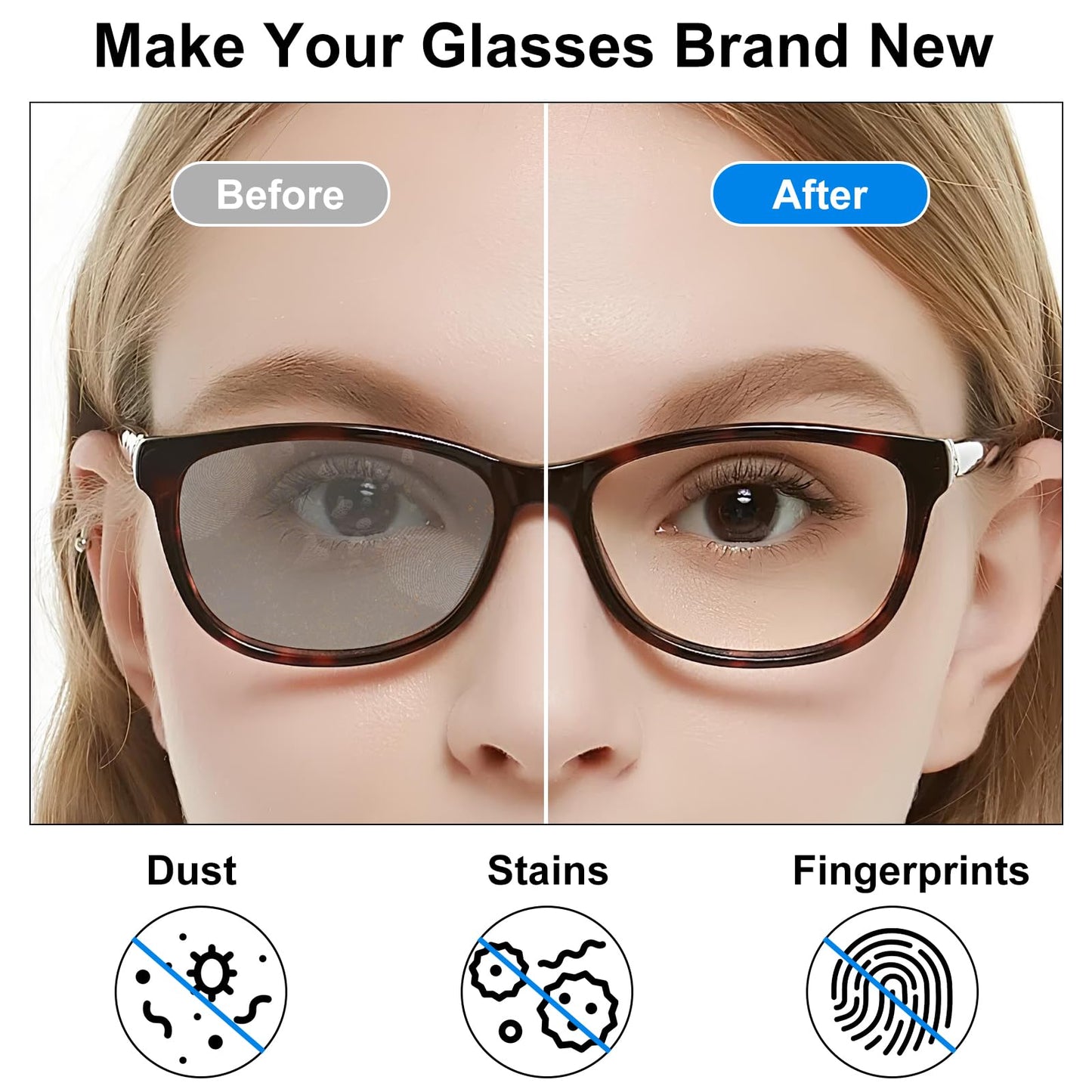All-in-One Portable Glasses Cleaning Kit with Spray, Brush & Microfiber Cloth – Compact Lens Cleaner for Eyeglasses, Phone Screens, and More (White) - Image 6