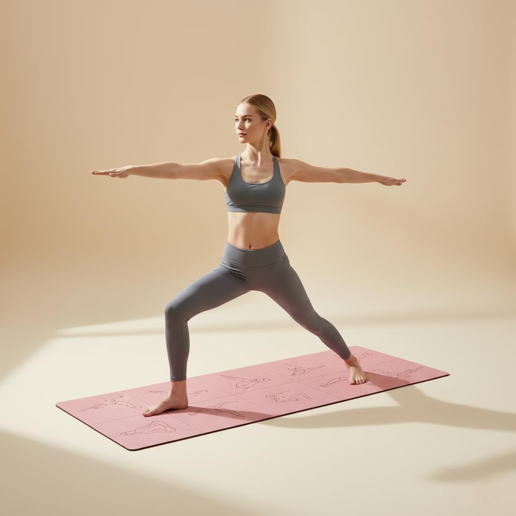 Portable Foldable Yoga Mat – Dual-Sided Non-Slip TPE Exercise Mat for Yoga, Pilates, Kids Nap & Travel (Black) | Other Colors Available in Store - Image 4