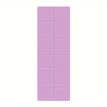 Portable Foldable Yoga Mat – Dual-Sided Non-Slip TPE Exercise Mat for Yoga, Pilates, Kids Nap & Travel (Purple) | Other Colors Available in Store