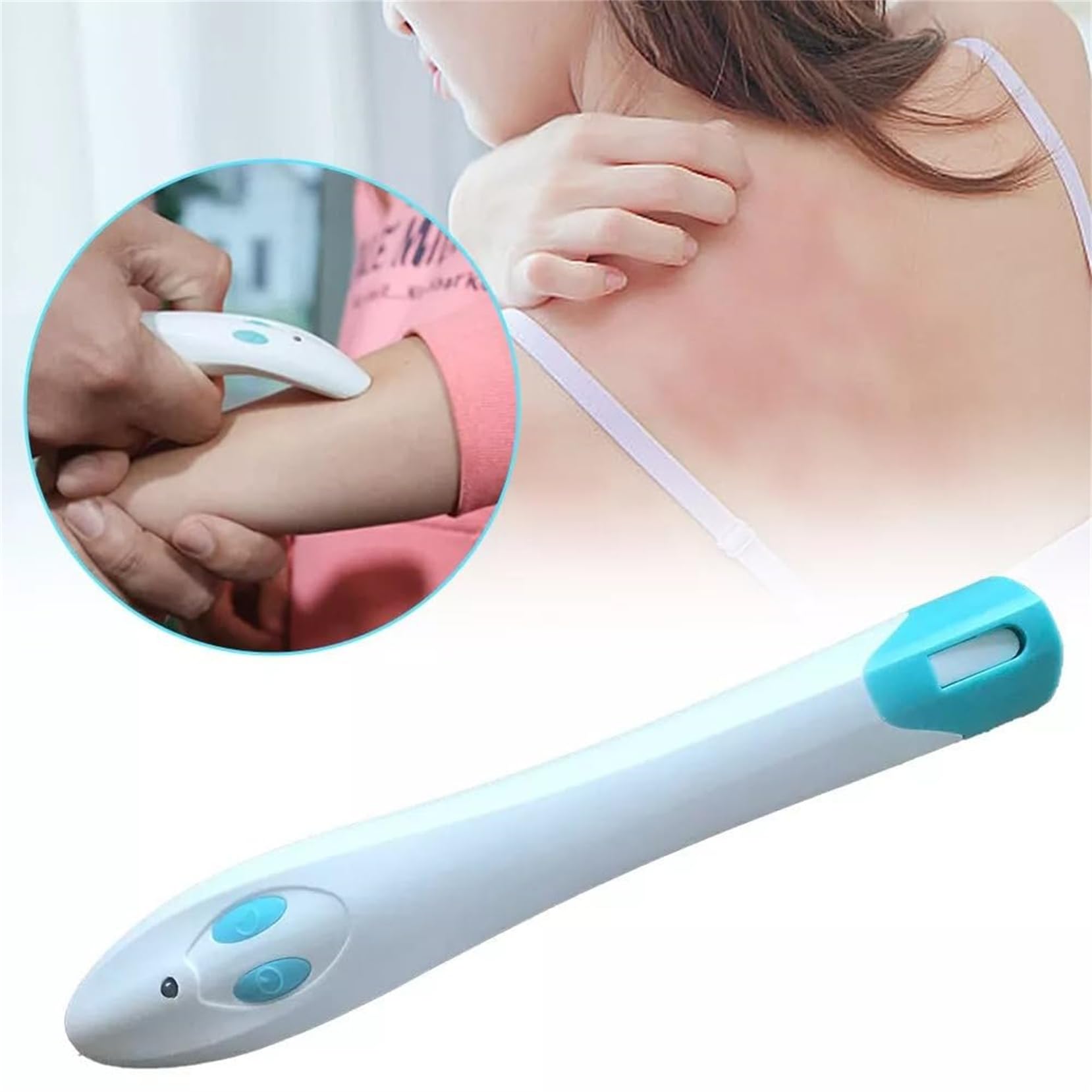 Portable Anti-Itch Pen for Bug Bites – Electronic Relief Device for Mosquito, Bee, Spider & Ant Stings, Chemical-Free Pain Relief, Instant Soothing (White) - Image 3