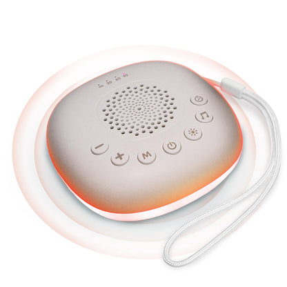 Portable White Noise Machine with 20 Soothing Sounds & RGB LED Night Light – Compact Sleep Sound Device for Babies, Adults & Travel