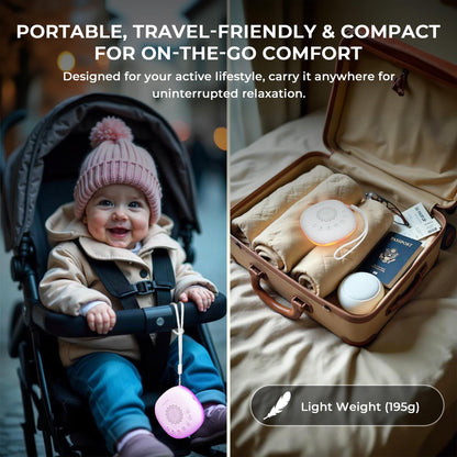 Portable White Noise Machine with 20 Soothing Sounds & RGB LED Night Light – Compact Sleep Sound Device for Babies, Adults & Travel - Image 5