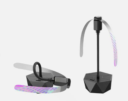 Rechargeable Anti-Fly Fan for Table – Foldable Holographic Blade Insect Repeller with Soft-Stop Safety, USB Charging for Indoor Outdoor Use, Picnic, BBQ, Kitchen, and Camping (Black) - Image 2