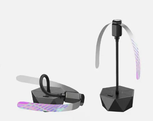 Rechargeable Anti-Fly Fan for Table – Foldable Holographic Blade Insect Repeller with Soft-Stop Safety, USB Charging for Indoor Outdoor Use, Picnic, BBQ, Kitchen, and Camping (Black) - Image 2