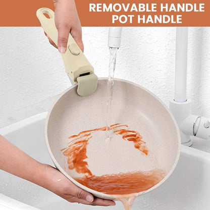 Removable Pot Handle with Quick-Release Clip – Universal Kitchen Cookware Handle Replacement for Pans and Pots (White) - Image 5