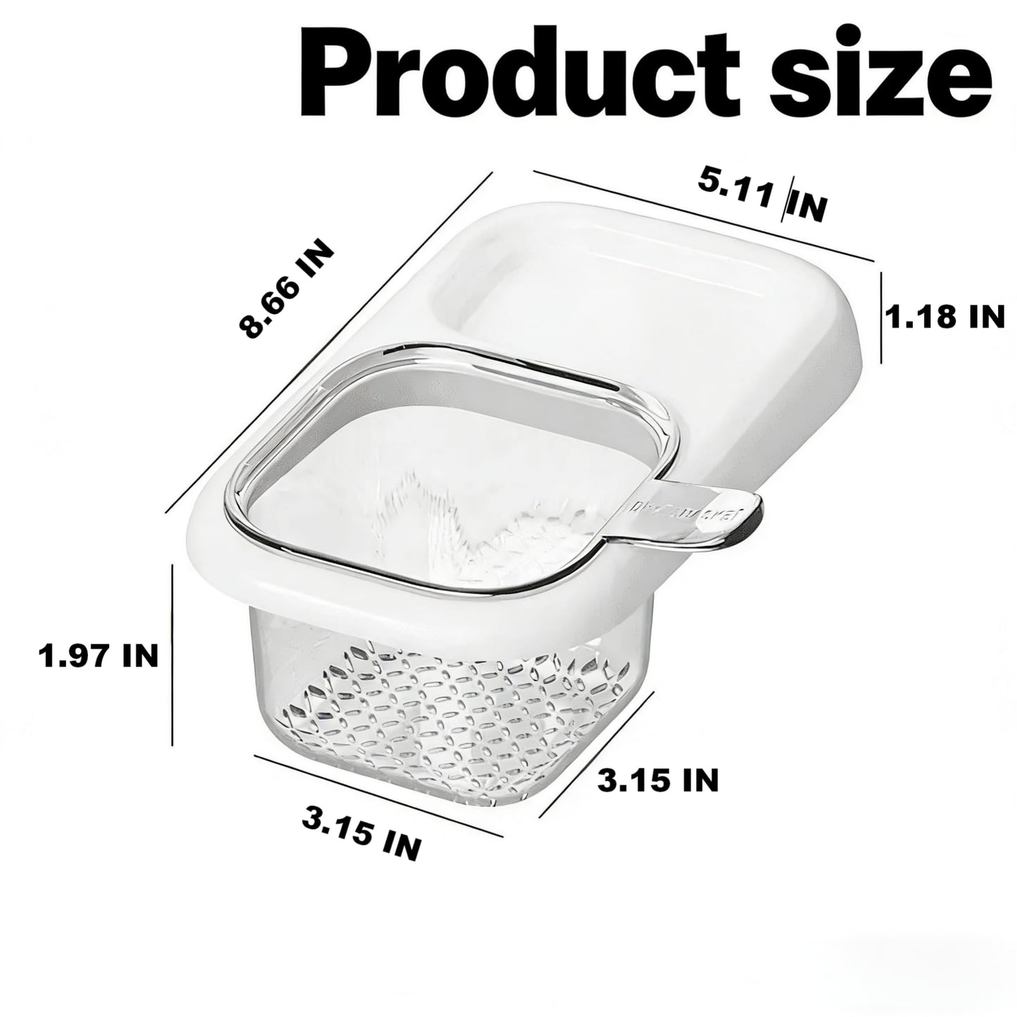 2-Pack Kitchen Sink Drain Basket – White Suction Mount Strainer for Food Waste, Tea Leaves & Vegetables – Space-Saving Filter with Top Storage (White) - Image 7