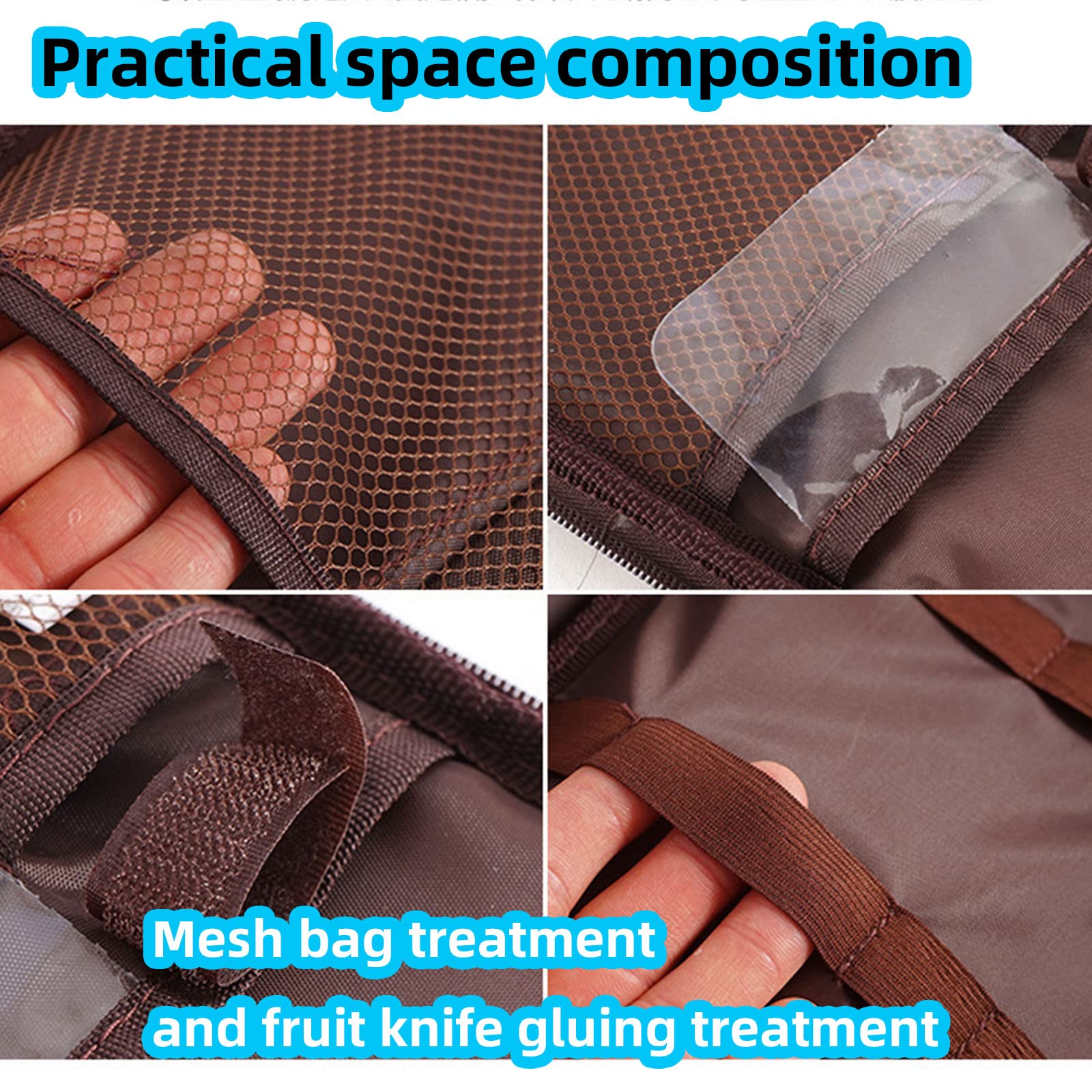 Multi-Functional Outdoor Kitchen Utensil Organizer – Durable Travel Storage Bag with Elastic Straps, Mesh Pockets & Carry Handle, Compact Size (Khaki) - Image 6