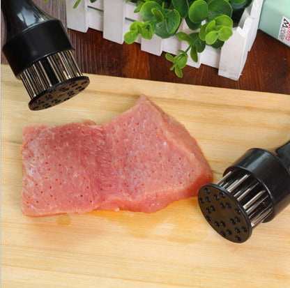 Meat Tenderizer Set with Stainless Steel Needles – 2-Piece Kitchen Tool for Marinating & Cooking Beef, Chicken, Pork, Fish (Black & White) - Image 3